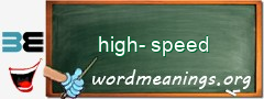 WordMeaning blackboard for high-speed